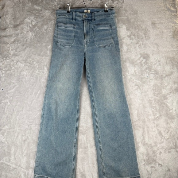 Faherty Brand Jeans Wide Leg Light Wash Denim Pants Women Size 29 - Picture 9 of 13